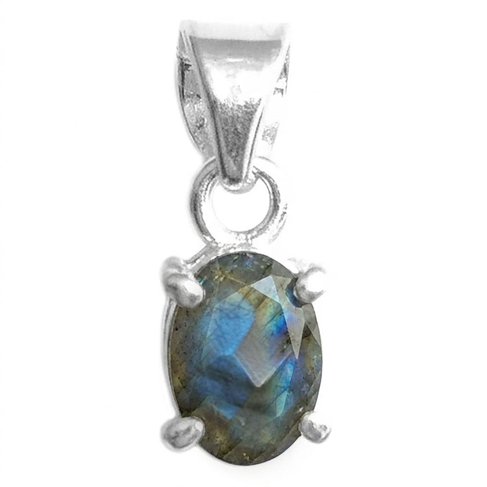 Pendentif labradorite en argent massif 925