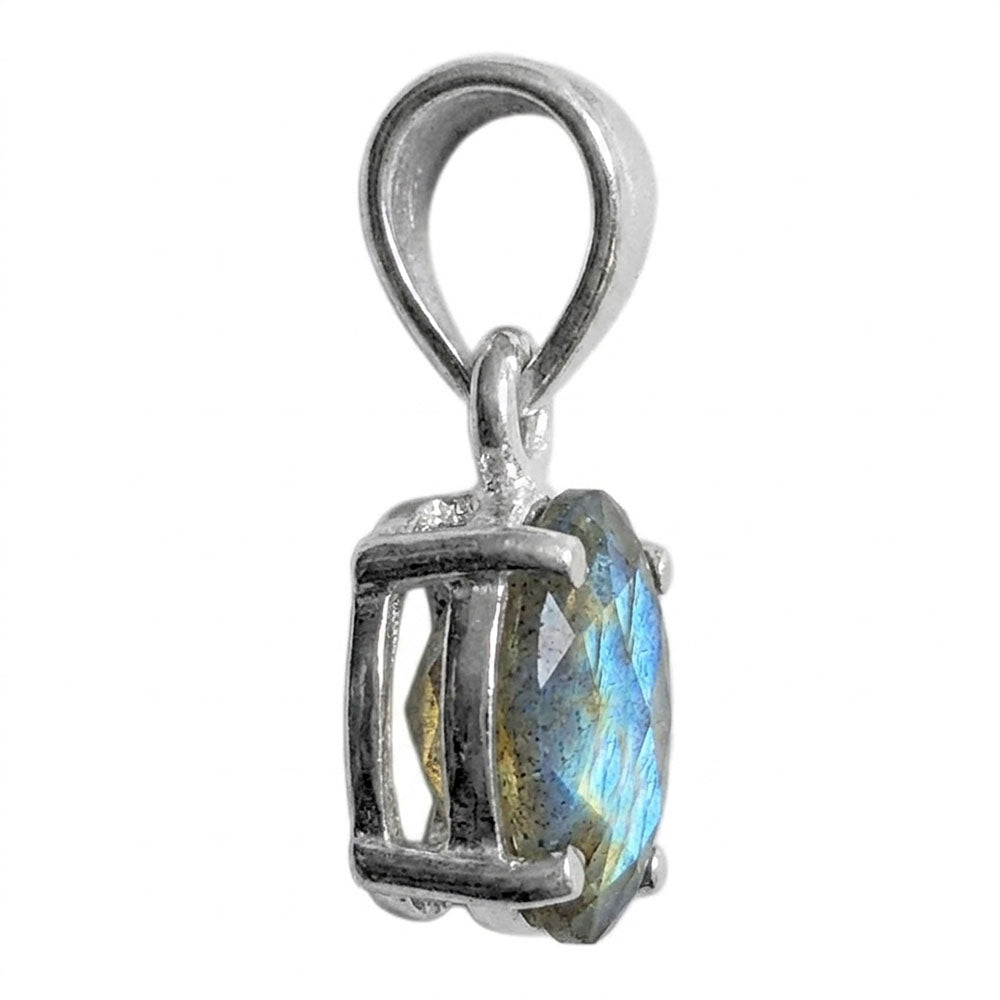 Pendentif labradorite en argent massif 925