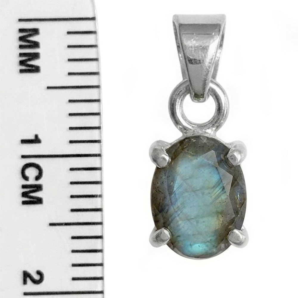 Pendentif labradorite en argent massif 925