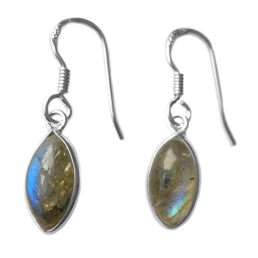 Boucles d’oreilles labradorite en argent massif 925