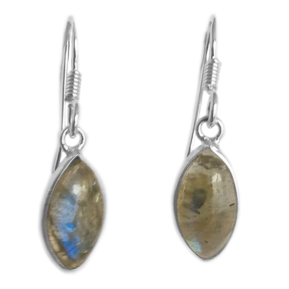 Boucles d’oreilles labradorite en argent massif 925