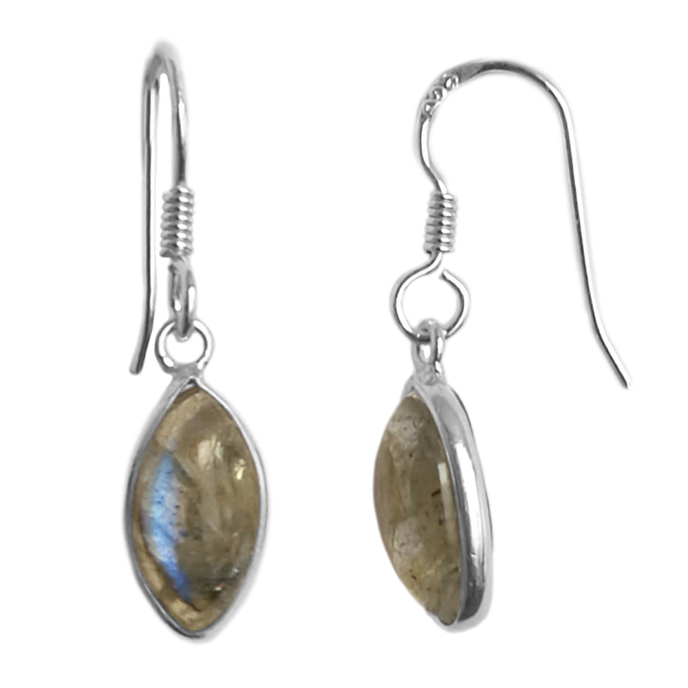 Boucles d’oreilles labradorite en argent massif 925