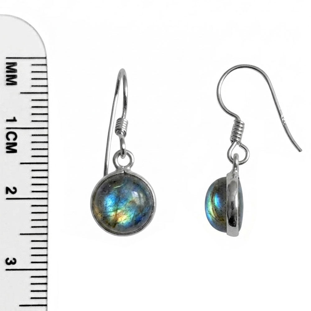Boucles d’oreilles labradorite en argent massif 925