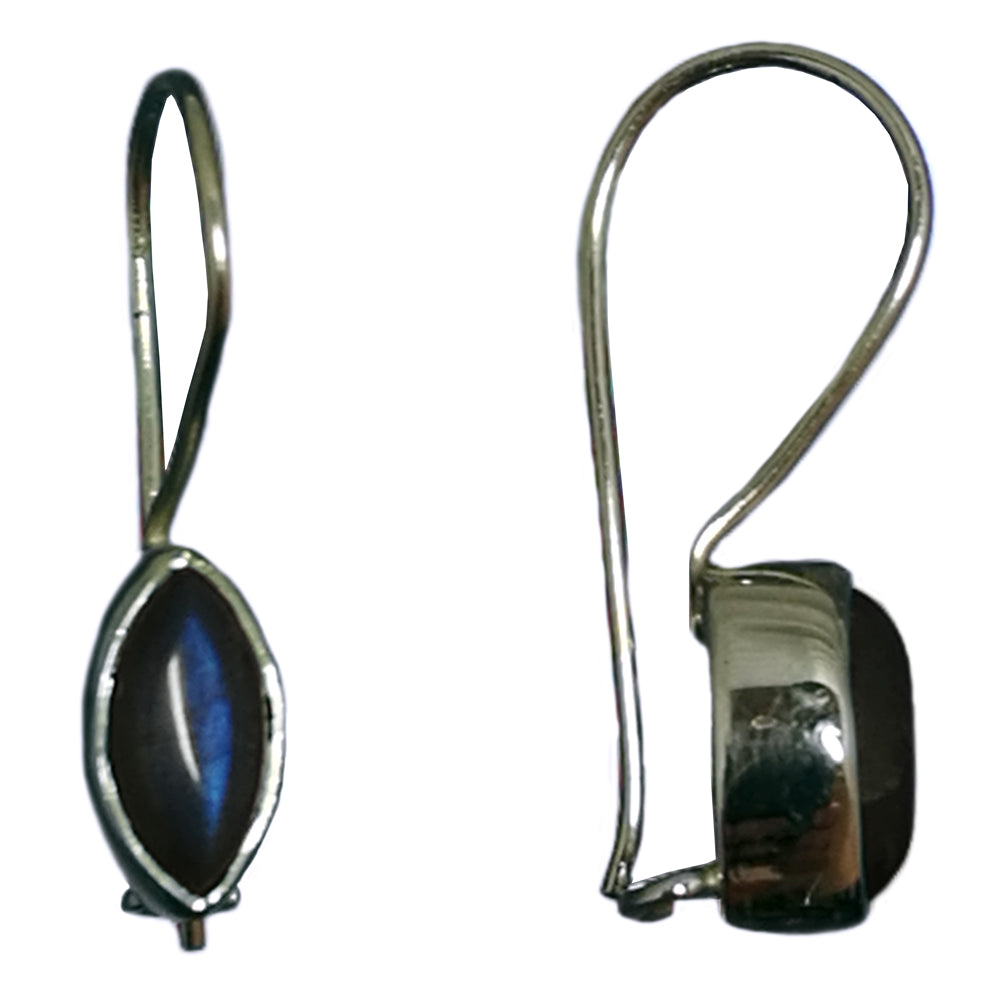 Boucles d’oreilles labradorite en argent massif 925