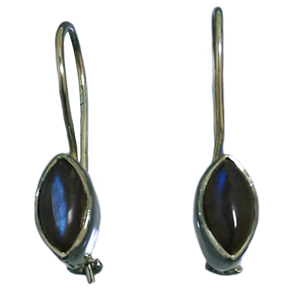 Boucles d’oreilles labradorite en argent massif 925