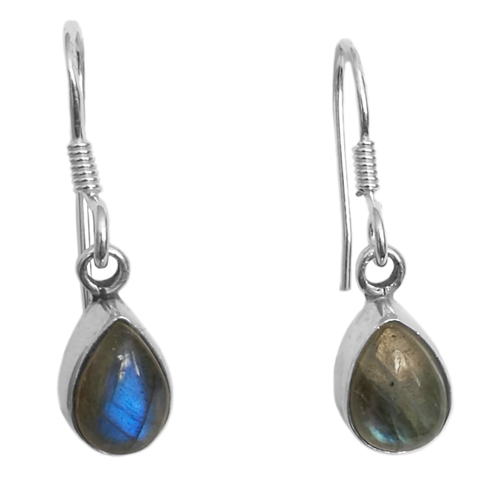 Boucles d’oreilles labradorite en argent massif 925