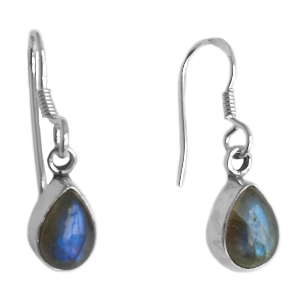 Boucles d’oreilles labradorite en argent massif 925