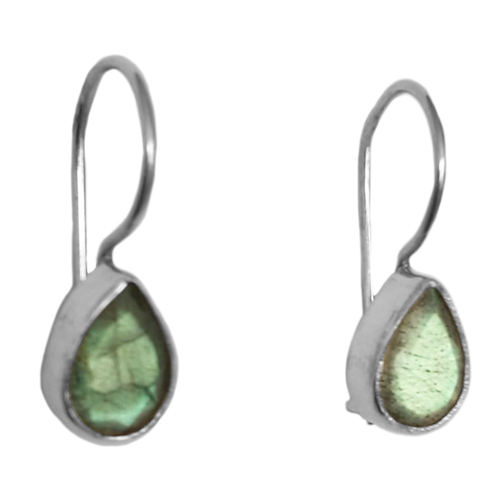 Boucles d’oreilles labradorite en argent massif 925