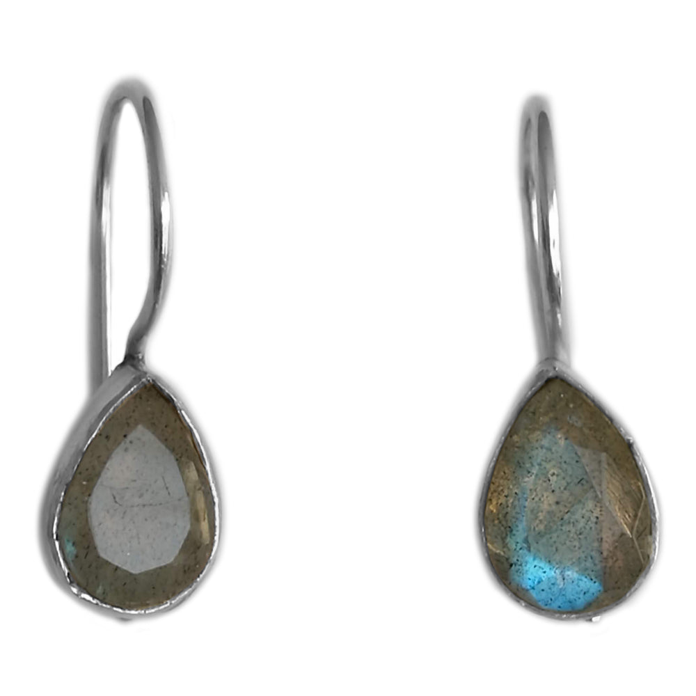 Boucles d’oreilles labradorite en argent massif 925