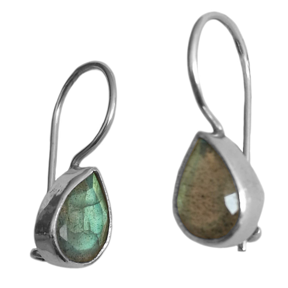 Boucles d’oreilles labradorite en argent massif 925