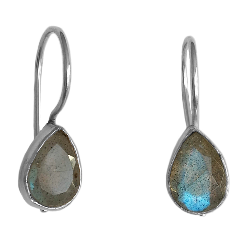 Boucles d’oreilles labradorite en argent massif 925