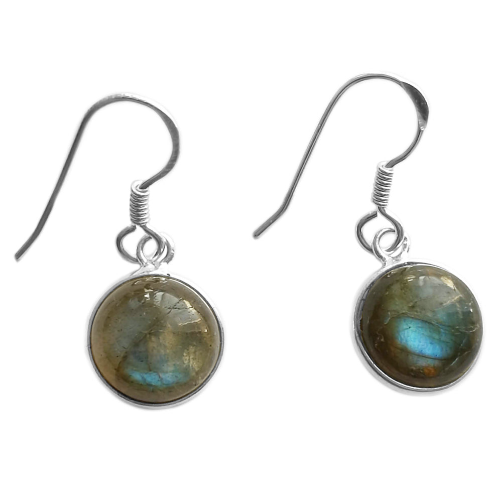 Boucles d’oreilles labradorite en argent massif 925