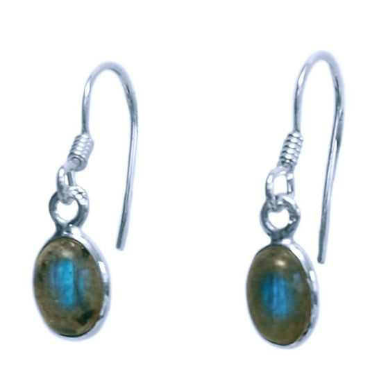 Boucles d’oreilles labradorite en argent massif 925