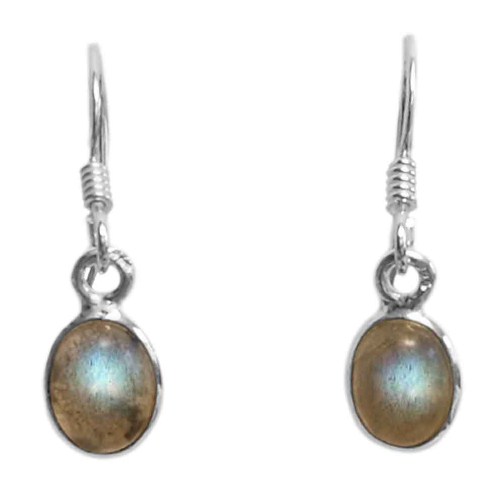 Boucles d’oreilles labradorite en argent massif 925