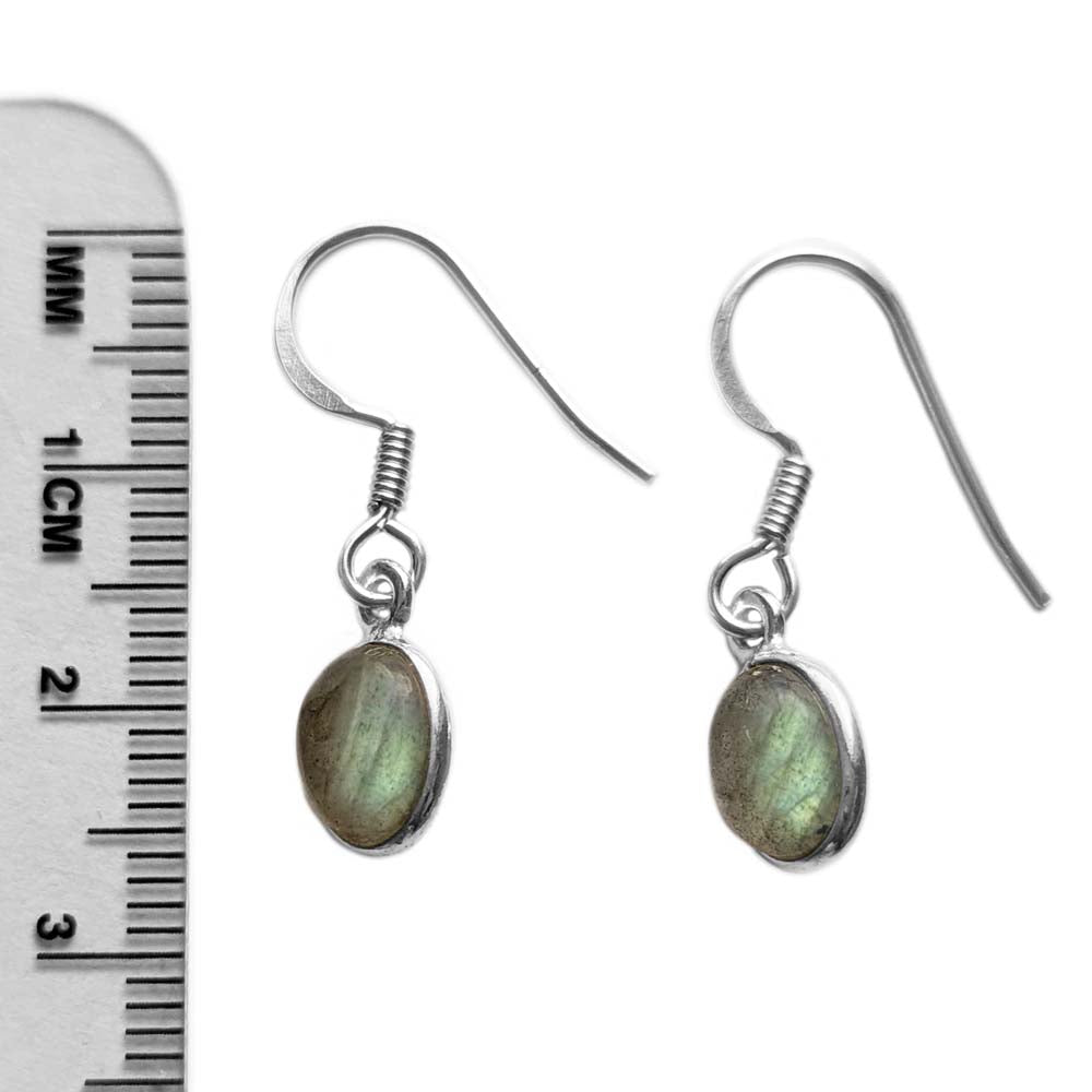 Boucles d’oreilles labradorite en argent massif 925