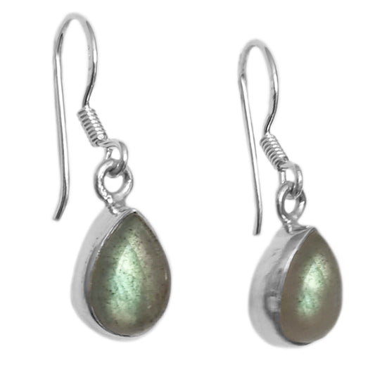 Labradorite sterling silver drop earrings