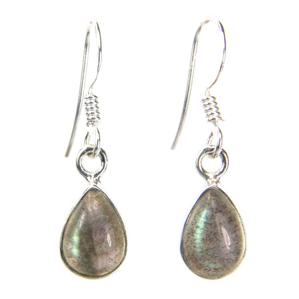 Boucles d’oreilles labradorite en argent 925