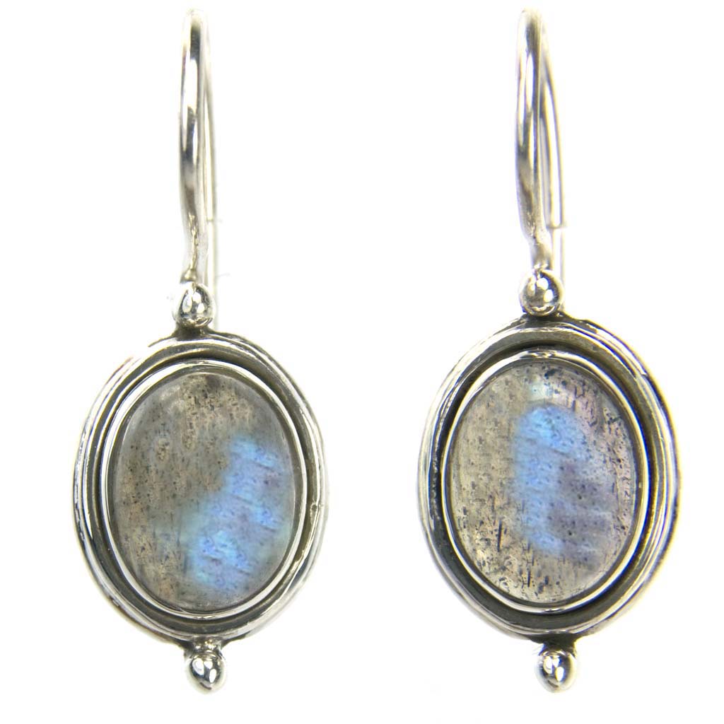 Labradorite sterling silver earrings