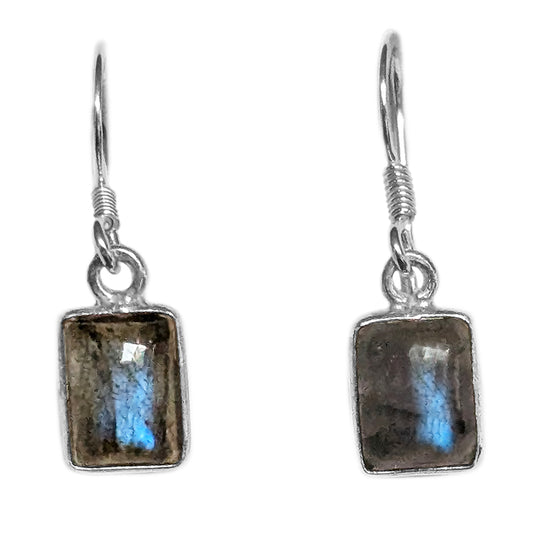 Labradorite sterling silver earrings