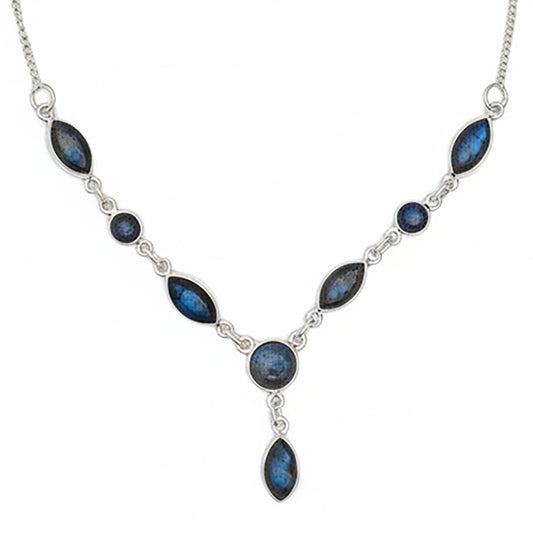 Collier labradorite en argent massif 925