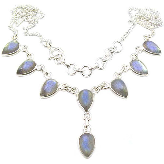 Collier labradorite en argent massif 925