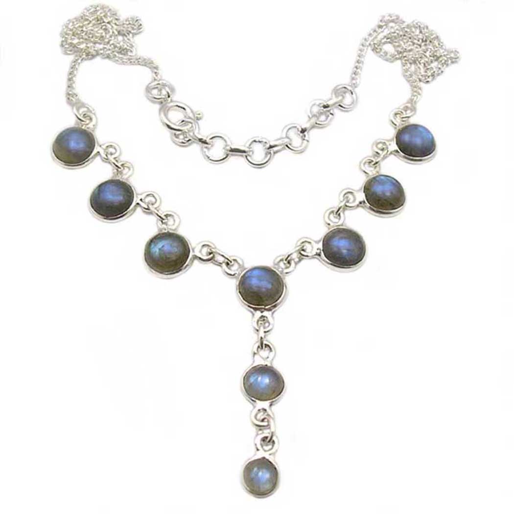 Collier labradorite en argent massif 925