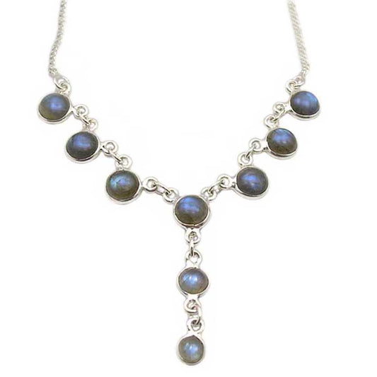 Labradorite sterling silver necklace