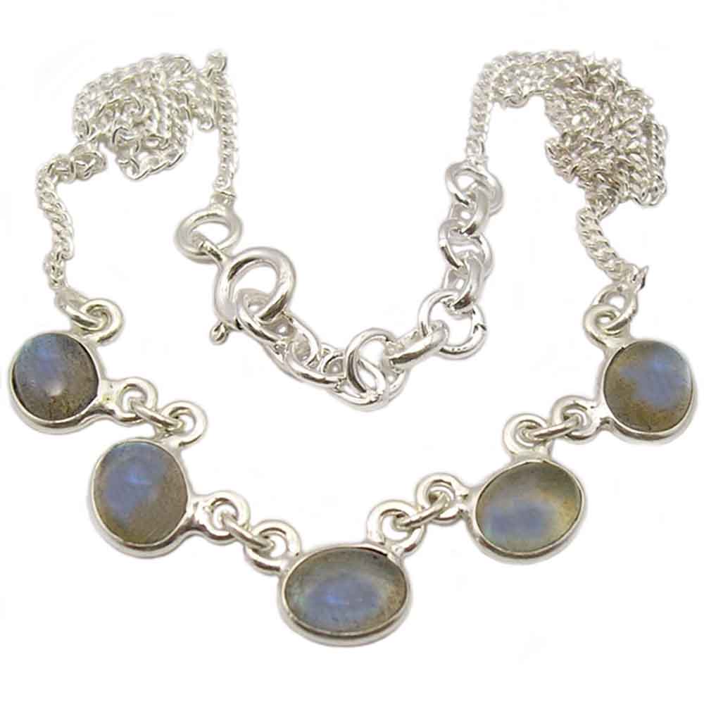 Collier labradorite en argent massif 925