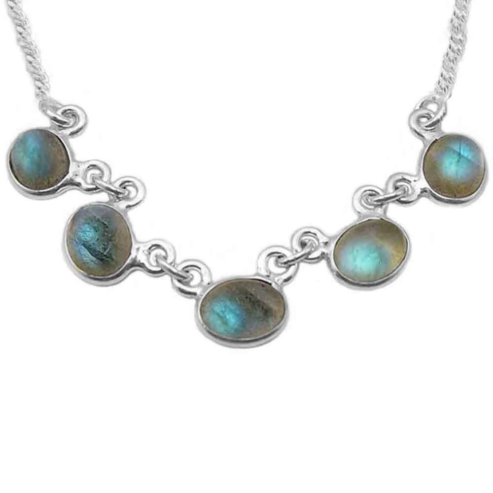 Collier labradorite en argent massif 925