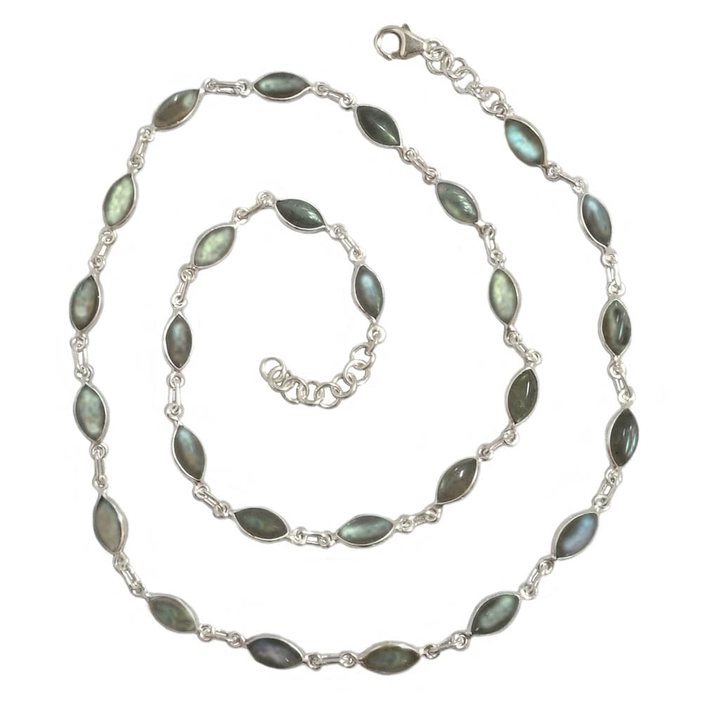 Collier labradorite en argent massif 925