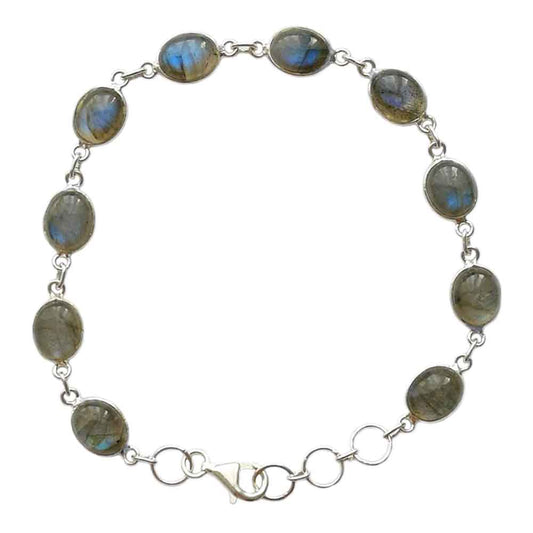 Labradorite sterling silver bracelet