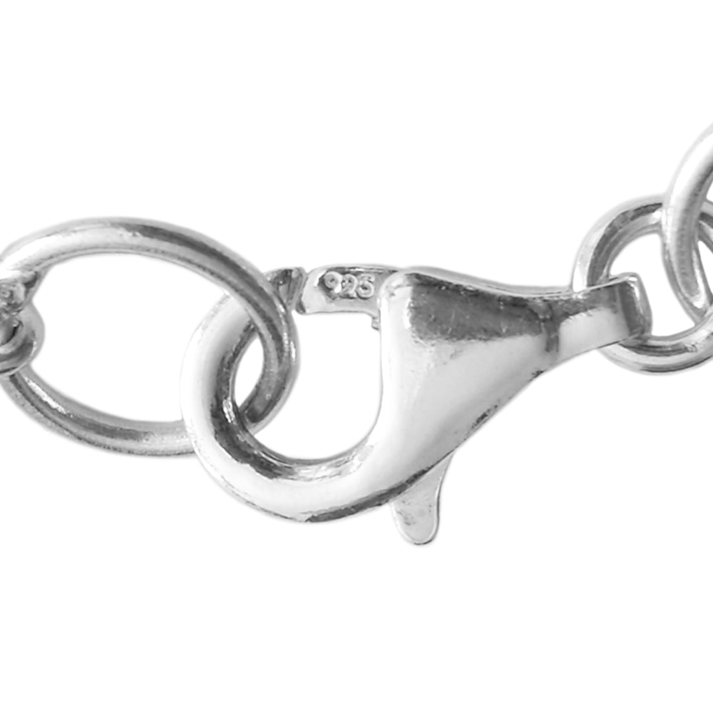 Bracelet onyx noir en argent massif 925