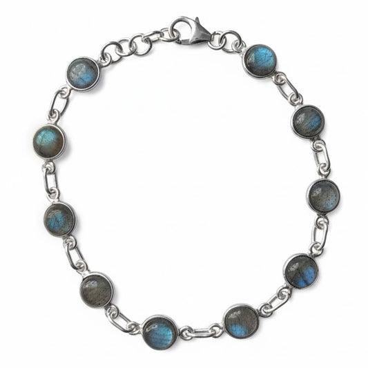 Labradorite sterling silver bracelet