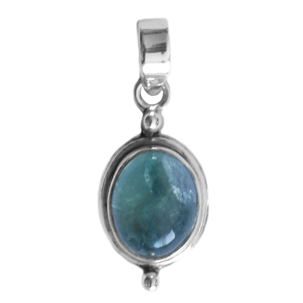 Pendentif apatite en argent massif 925