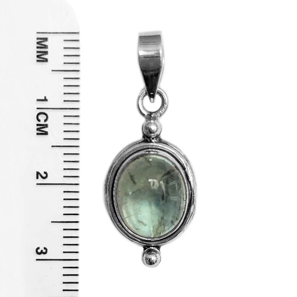 Pendentif apatite en argent massif 925