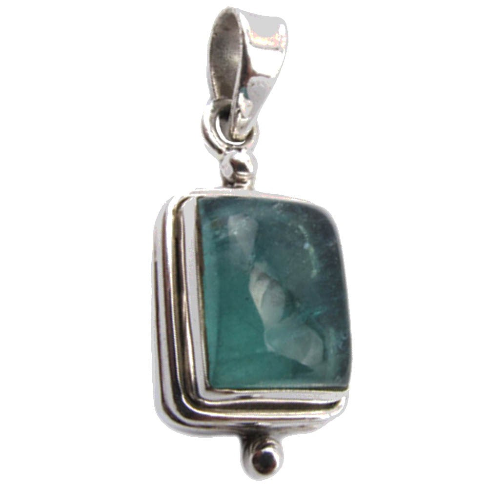 Pendentif apatite en argent massif 925