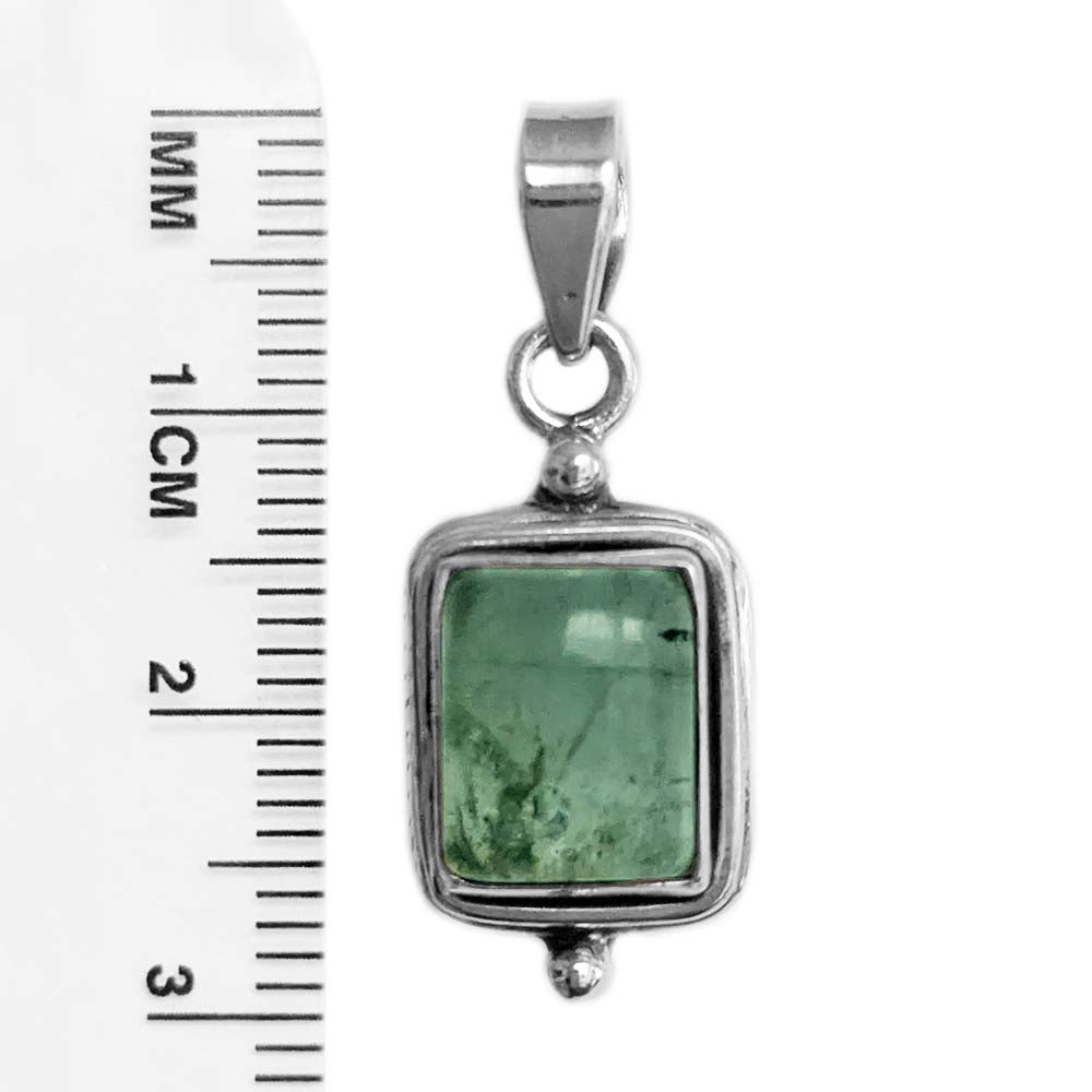 Pendentif apatite en argent massif 925