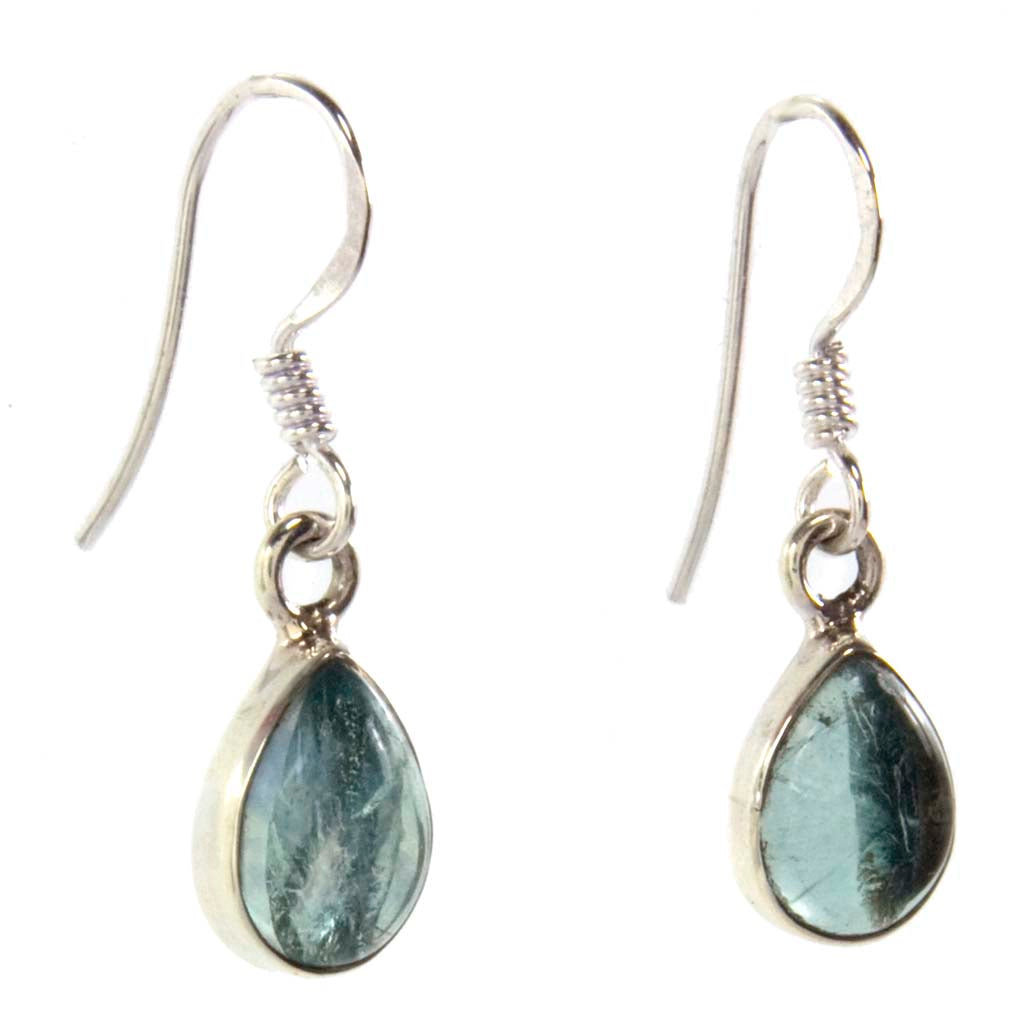 Apatite sterling silver drop earrings