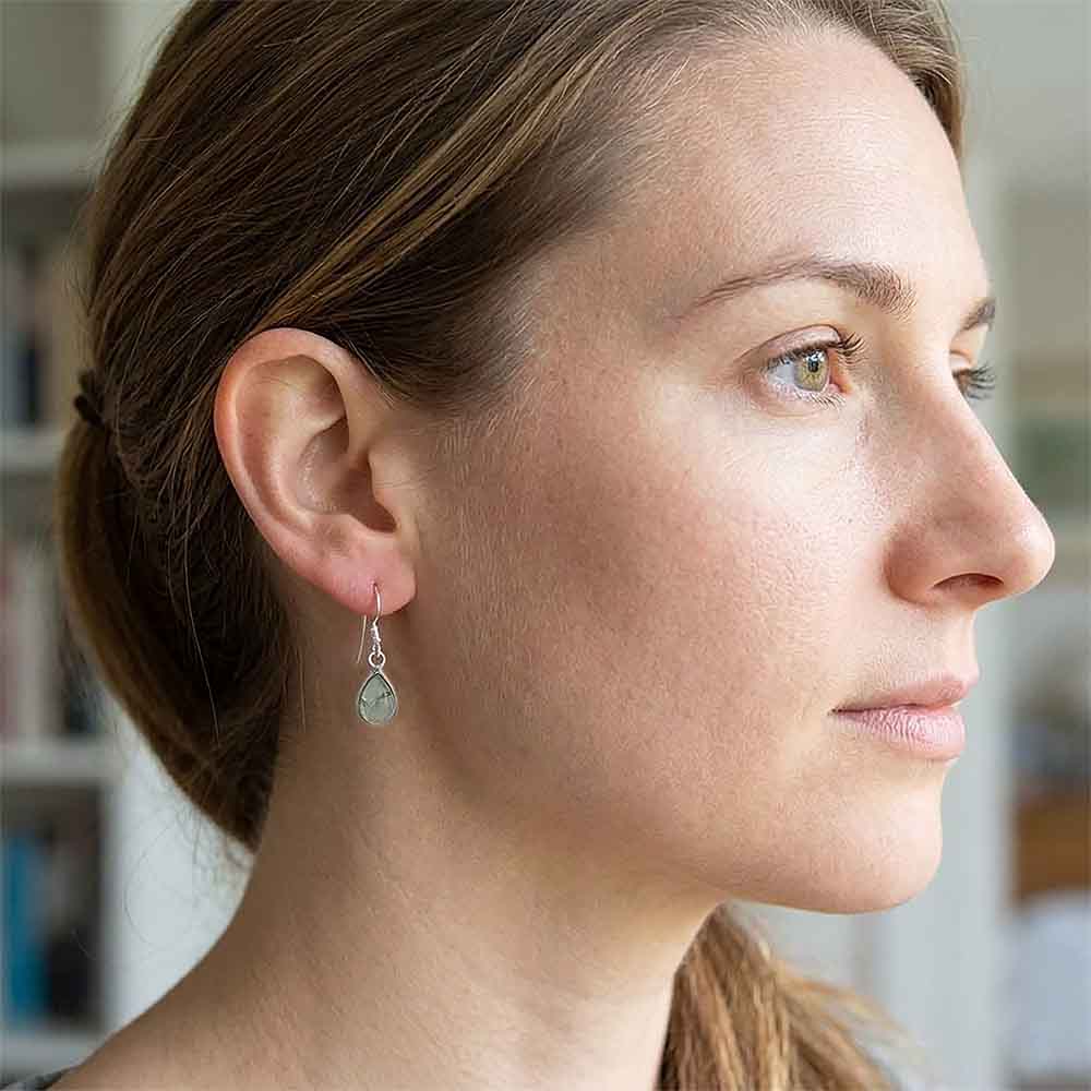 Boucles d’oreilles apatite en argent massif 925