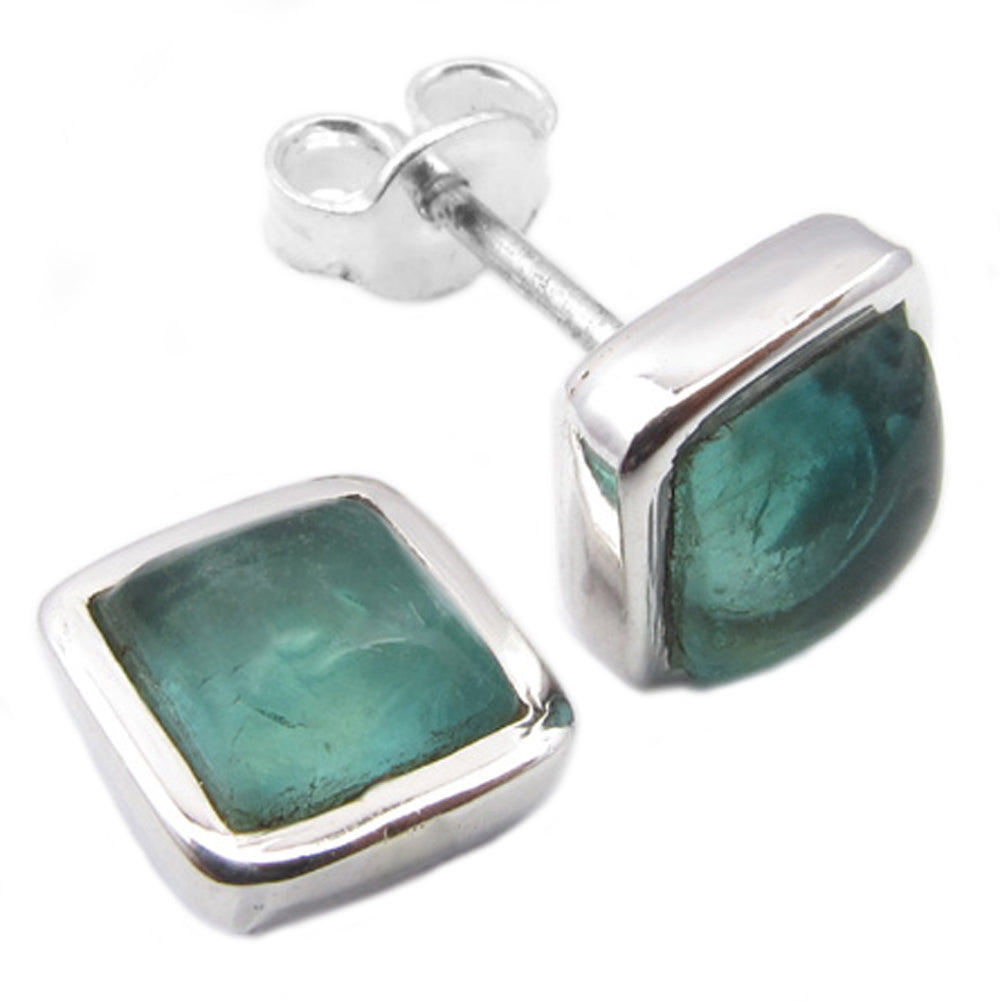 Clous d’oreilles apatite en argent massif 925