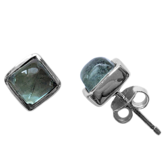 Clous d’oreilles apatite en argent massif 925