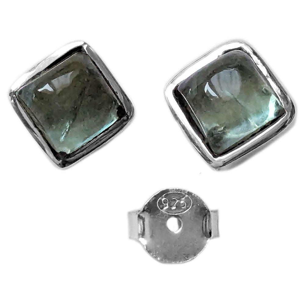 Apatite sterling silver ear studs