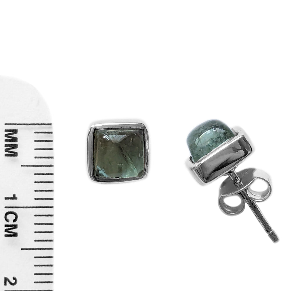 Apatite sterling silver ear studs