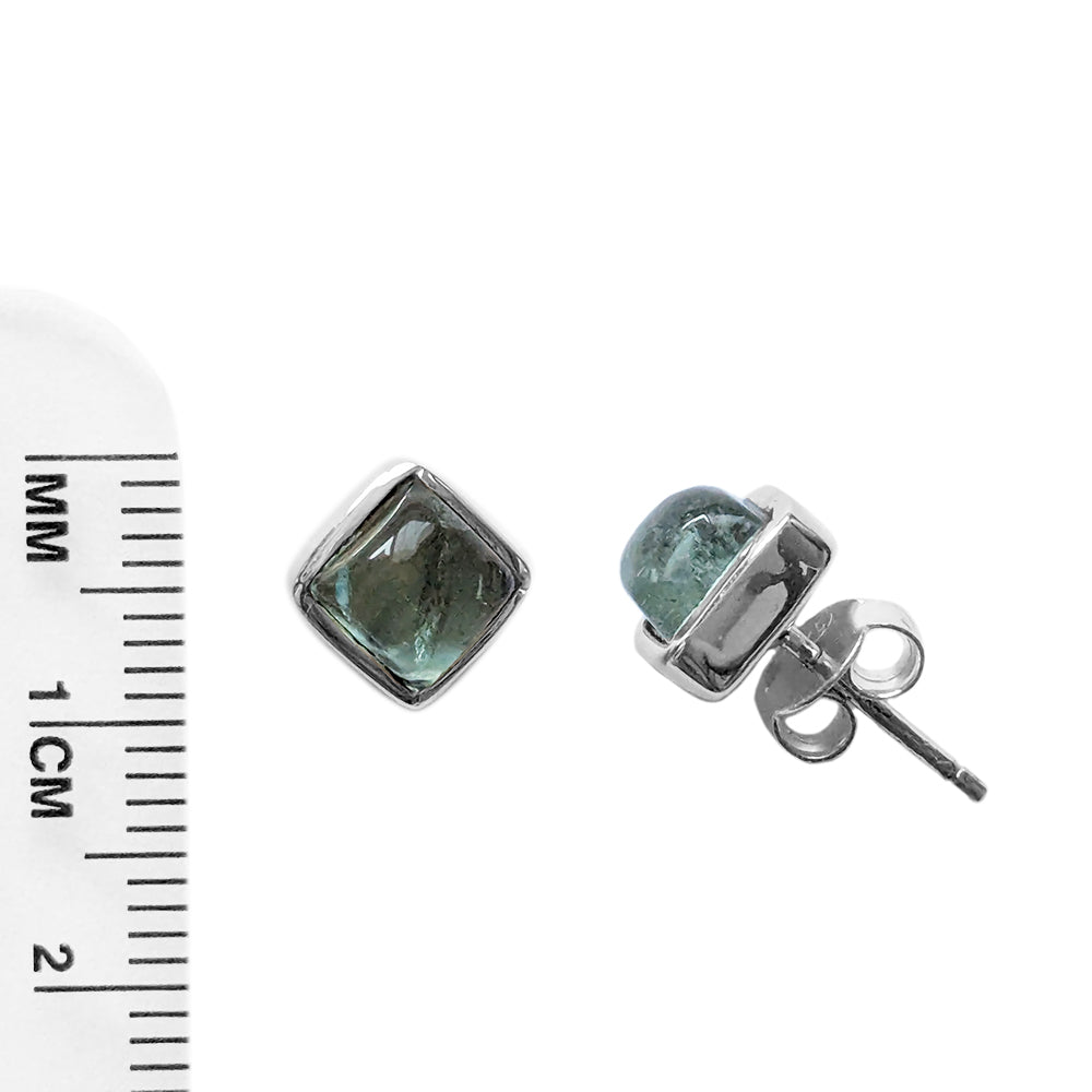 Apatite sterling silver ear studs