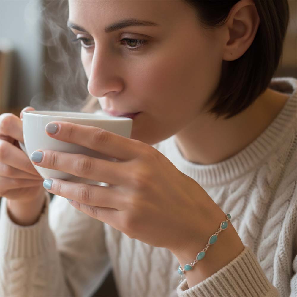 Amazonite sterling silver bracelet