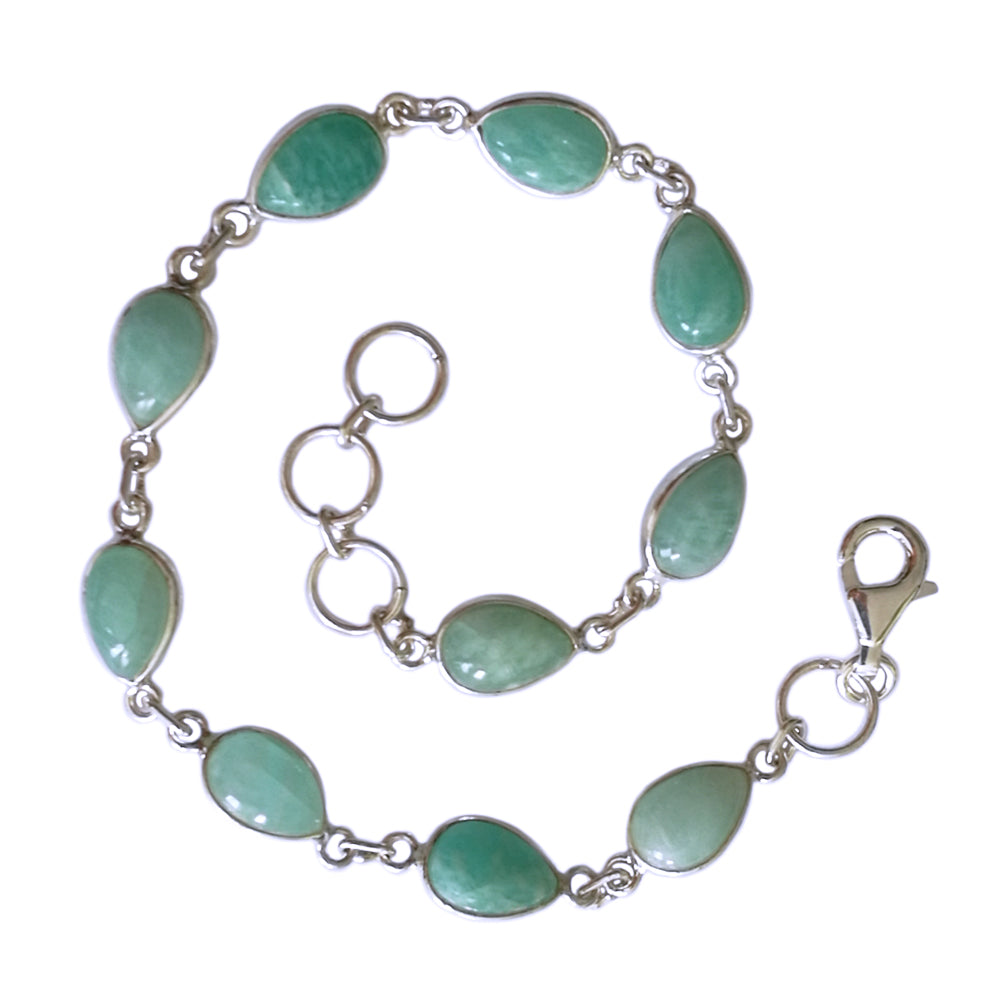 Amazonite sterling silver bracelet