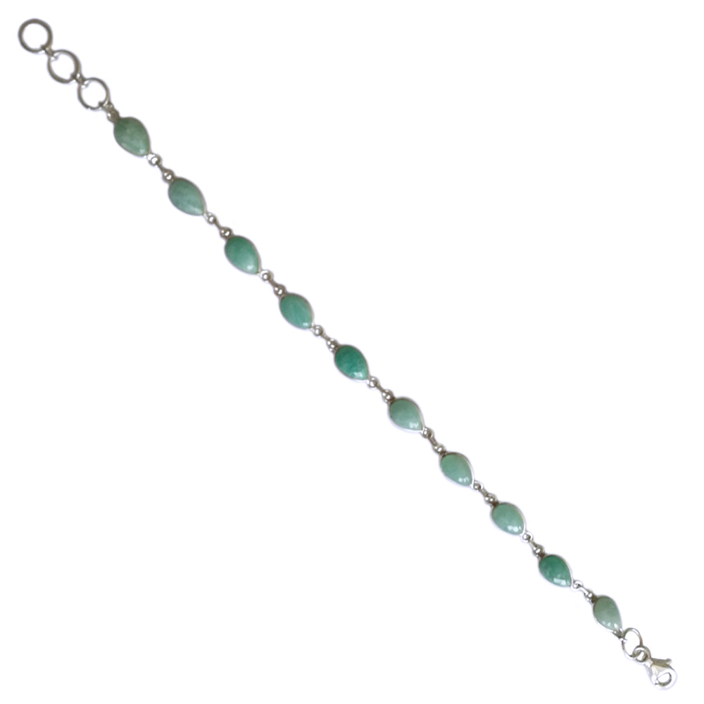 Amazonite sterling silver bracelet