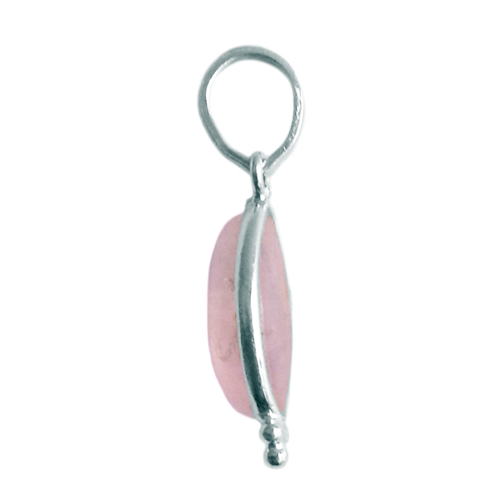 Pendentif quartz rose en argent massif 925