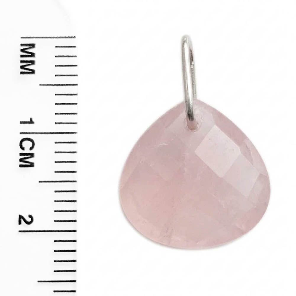 Pendentif quartz rose en argent massif 925