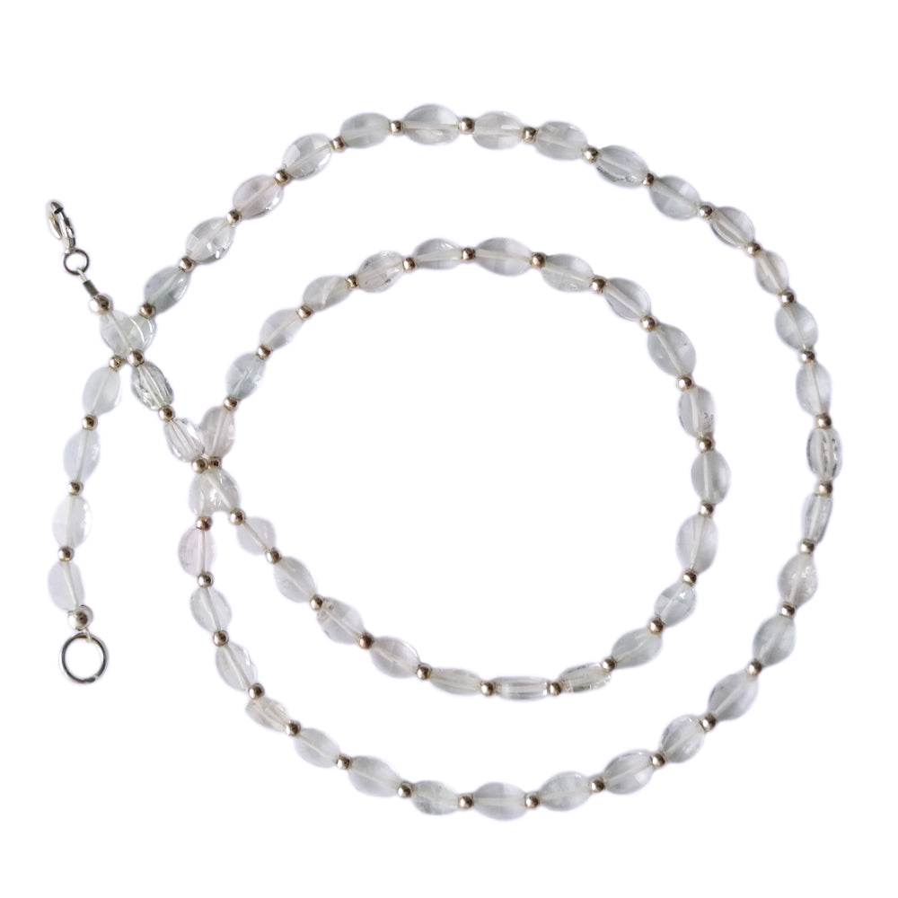 Collier aigue-marine en argent massif 925